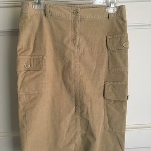 Theory, baby whale cord cargo pencil skirt